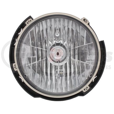 United Pacific 110802 Headlight - RH, Round, Chrome Housing, Crystal H4 Bulb, with OEM Style Bracket