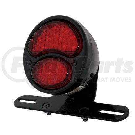 United Pacific 20290 Tail Light - Motorcycle, Black, Rear Fender LP Bracket Mount, with 1928 DUO Lamp Style