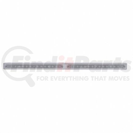 United Pacific 20783 Light Bar - Stainless, with Bracket, Parking/Turn/Clearance Light, Amber LED, Clear Lens, Stainless Steel, 14 LED Per Light Bar