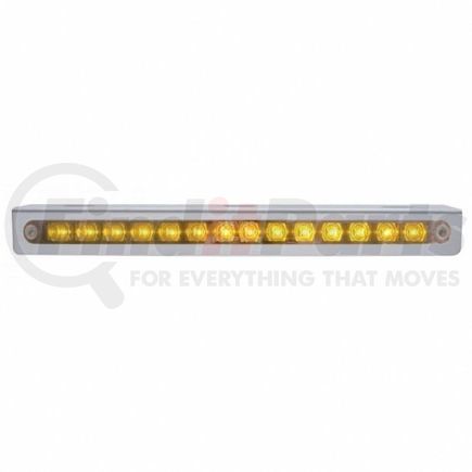 United Pacific 20790 Light Bar - Stainless, with Bracket, Parking/Turn/Clearance Light, Amber LED, Chrome Lens, Stainless Steel, 14 LED Light Bar