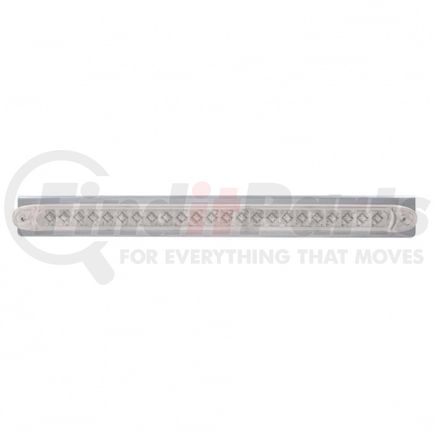 United Pacific 20858 Light Bar - Stainless, with Bracket, Reflector/Stop/Turn/Tail Light, Red LED, Clear Lens, Stainless Steel, 23 LED Light Bar