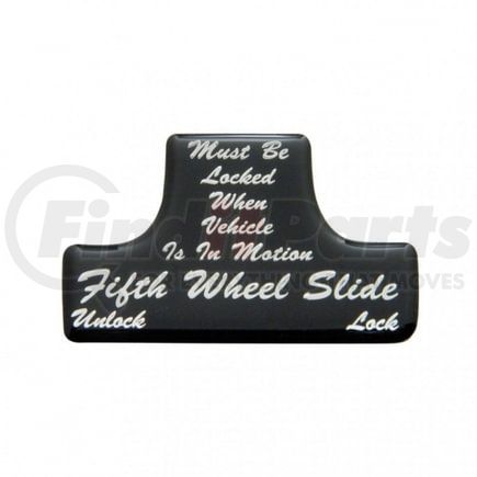 United Pacific 21020-1K Dash Switch Label - Switch Guard Sticker Only, "Fifth Wheel", Black