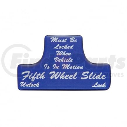 United Pacific 21020-1B Dash Switch Label - Switch Guard Sticker Only, "Fifth Wheel", Blue