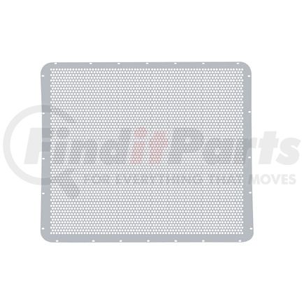 United Pacific 21153 Grille Mesh - 304 Stainless Steel, with Extended Hood-Alternating Round Holes, for Peterbilt 379