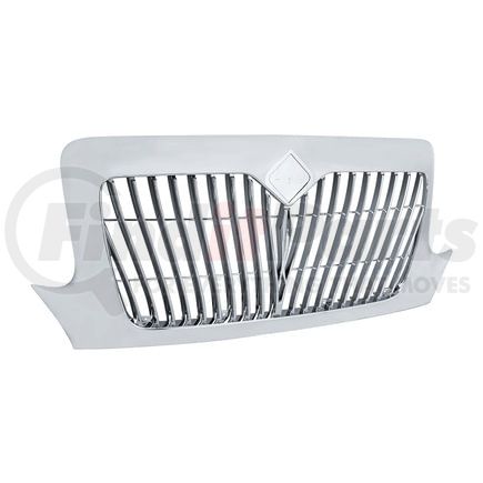 United Pacific 21206 Grille - Chrome, with Curved Bars, for 2002-2021 International Durastar