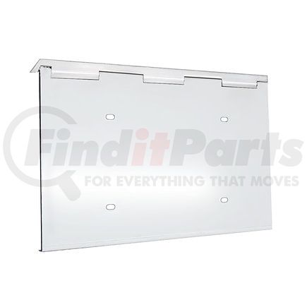 United Pacific 21552 License Plate Frame - Stainless 1, with Hinge