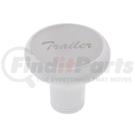 United Pacific 22957 Air Brake Valve Control Knob - "Trailer", Deluxe, Aluminum, Screw-On, with Stainless Plaque, Pearl White