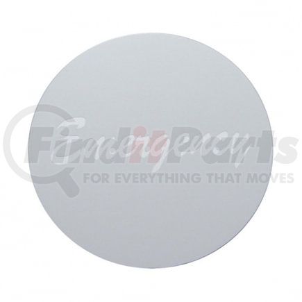 United Pacific 23010-4S Air Brake Control Valve Knob Sticker - "Emergency" Aluminum, Silver