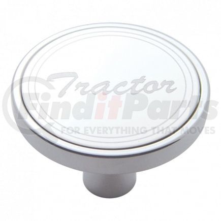 United Pacific 23181 Air Brake Valve Control Knob - "Tractor" Short, Stainless Plaque, with Cursive Script