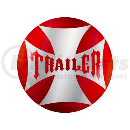 United Pacific 23229-2R Air Brake Control Valve Knob Sticker - "Trailer" Maltese Cross, Red