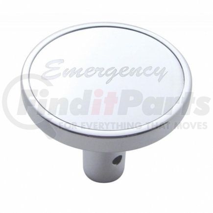 United Pacific 23331 Air Brake Valve Control Knob - "Emergency" Long, Silver Aluminum Sticker