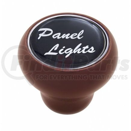 United Pacific 23542 Dash Knob - "Panel Lights" Wood Deluxe, Black Glossy Sticker