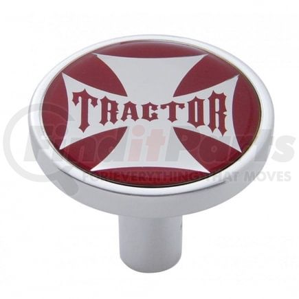 United Pacific 23673 Air Brake Valve Control Knob - "Tractor" Long, Red Maltese Cross Sticker