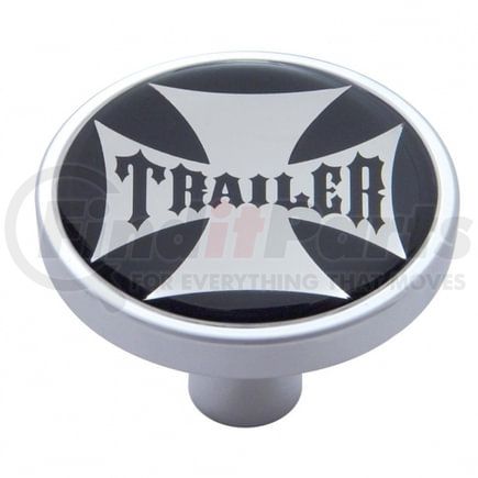 United Pacific 23687 Air Brake Valve Control Knob - "Trailer" Short, Black Maltese Cross Sticker