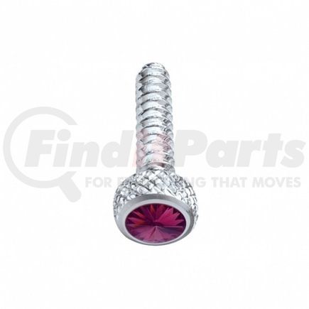 United Pacific 23842 Dash Panel Screw - Dash Screw, Chrome, Short, with Purple Diamond, for Freightliner