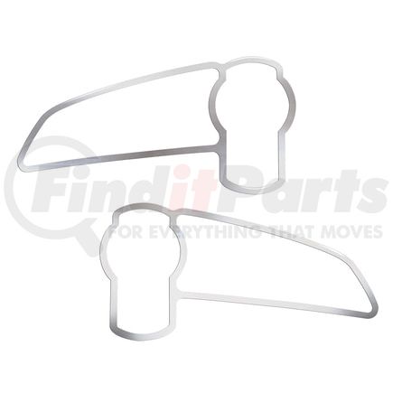 United Pacific 29051 Hood Emblem - Air Intake Logo Trim, Stainless, for 2008+ Kenworth T660/T370