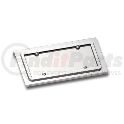 United Pacific 29113 License Plate Holder - Stainless Steel, for 1981-2020 Kenworth W900