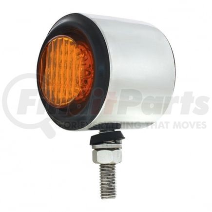 United Pacific 30927 Truck Cab Light - Stainless Steel, 2" Double Face, 2" Lights & Grommets, Amber & Red LED/Amber & Red Lens