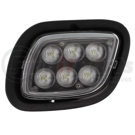 United Pacific 31098 Fog Light - 6 LED, Competition Series, Driver Side, with Black Plastic Bezel and Black Housing, for 2008-2017 Freightliner Cascadia