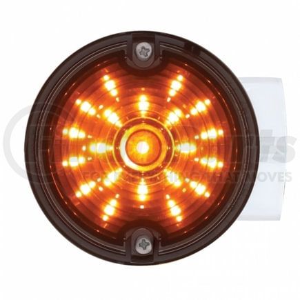 United Pacific 31212 Turn Signal Light - 21 LED 3.25" Harley Signal Light, with Housing, Amber LED/Smoke Lens