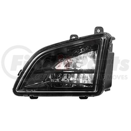 United Pacific 35863 Fog Light - Black, Original Style LED, Fog/Driving Light, Competition Series, Driver Side, for 2018-2023 Volvo VNL