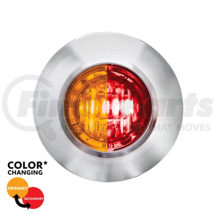 United Pacific 35931 Clearance Light - (2) Amber and Red LED, Clear Lens, 3/4" Round, Mini, Double Fury