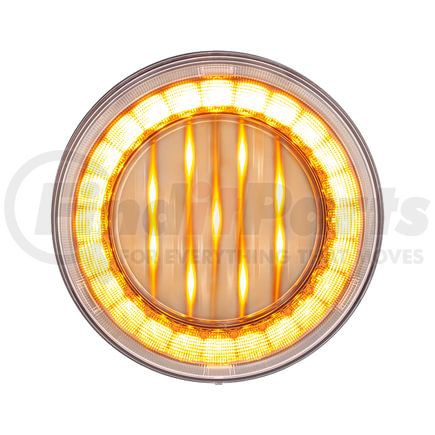 United Pacific 36093 Brake / Tail / Turn Signal Light - 4", Round, 33 LED, Amber LED, Clear Lens, X-Series Lumos Light