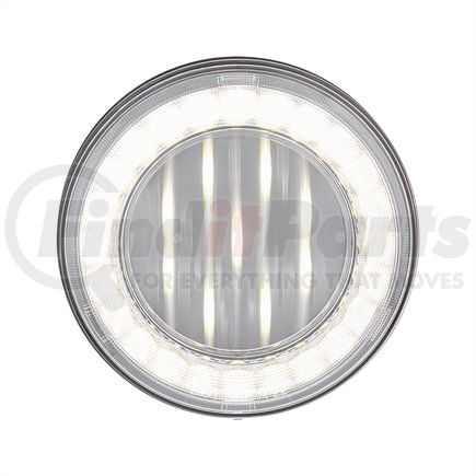 United Pacific 36094 Brake / Tail / Turn Signal Light - 4", Round, 33 LED, White LED, Clear Lens, X-Series Lumos Light