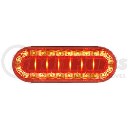United Pacific 36100 Brake / Tail / Turn Signal Light - 6", Oval, 30 LED, Red LED/Lens, I-Series Lumos Light