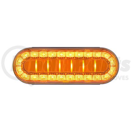 United Pacific 36101 Brake / Tail / Turn Signal Light - 6", Oval, 30 LED, Amber LED/Lens, I-Series Lumos Light