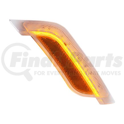 United Pacific 36398 Turn Signal Light - RH, 12 Amber LED, Clear Lens, for 2014-2019 Peterbilt 579/2011-2019 Peterbilt 587