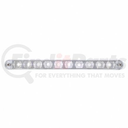 United Pacific 36542 Auxiliary Light Bar - White LED, Clear Lens, Chrome/Plastic Housing, 10 LED Light Bar