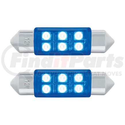 United Pacific 36592 Multi-Purpose Light Bulb - 6 SMD High Power Micro SMD LED 6418/6461 36mm Light Bulb, Blue