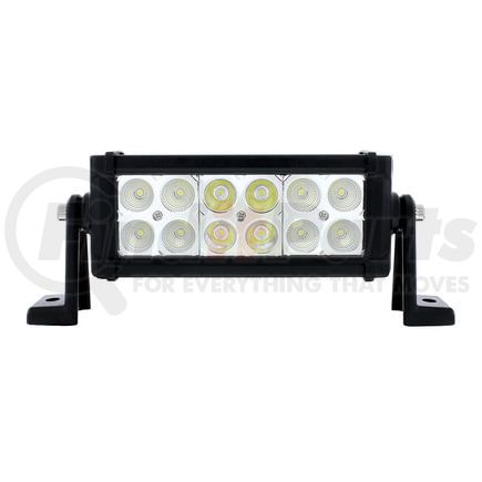 United Pacific 36599 Competition Series High Power LED Light Bar - Spot/Flood Light, Clear Lens, Black Aluminum Housing, Dual Row, 12 LED Light Bar, 1020 Lumens, with Mounting Bracket