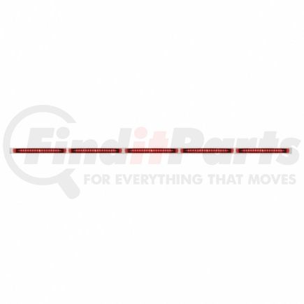 United Pacific 36717 Bumper Light Bar - Stainless, with Bracket, Stop/Turn/Tail Light, Red LED and Lens, Stainless Steel, 19 LED Per Light Bar