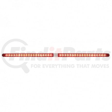 United Pacific 36797 Light Bar - LED, Reflector/Stop/Turn/Tail Light, Red LED and Lens, Chrome/Plastic Housing, with Bezel, 19 LED Per Light Bar