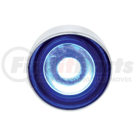 United Pacific 36906 Clearance/Marker Light, Blue LED/Clear Lens, 1", with Visor, 3 High Power LED