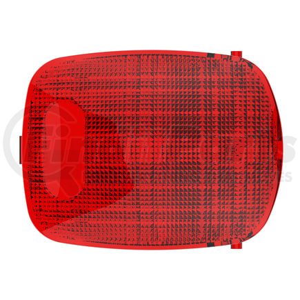 United Pacific 37055 Dome Light Lens - Rectangular, for 2006+ Peterbilt, Red