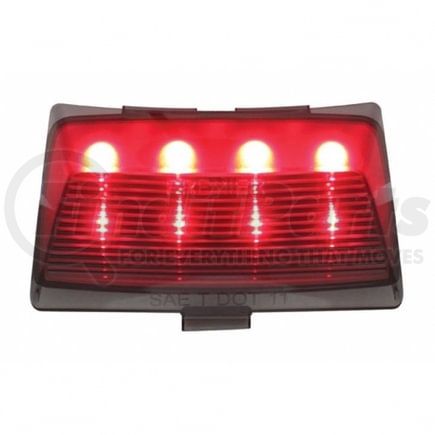 United Pacific 37094 Fender Tip Light - 8 LED, Red LED/Smoke Lens, Fits Harley Davidson Housing