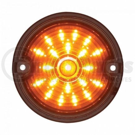 United Pacific 37097 Turn Signal Light - 21 LED 3.25" Dual Function Harley Signal Light, with 1157 Plug, Amber LED/Smoke Lens