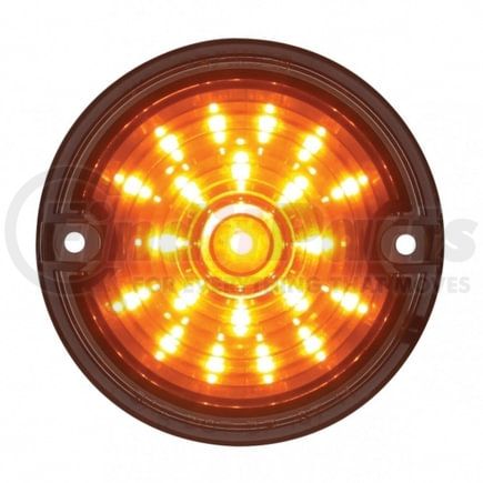 United Pacific 37095 Turn Signal Light - 21 LED 3.25" Harley Signal Light, with 1156 Plug, Amber LED/Smoke Lens