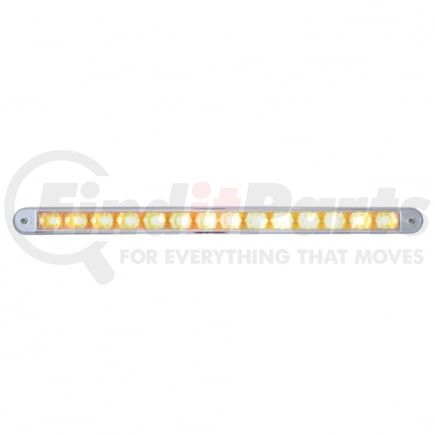 United Pacific 37190 Multi-Purpose Warning Light - 14 LED 12" Auxiliary Warning Light Bar, with Bezel, Amber LED/Clear Lens