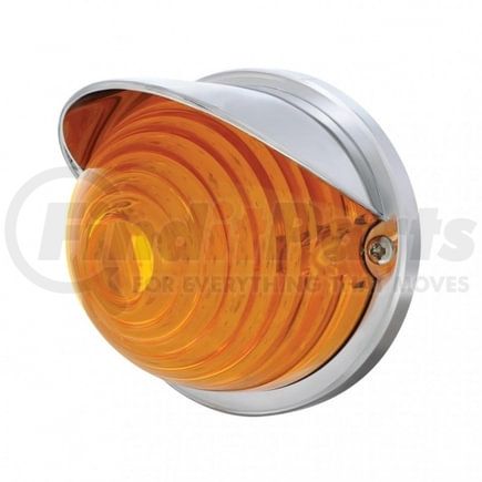 United Pacific 37274 Truck Cab Light - 17 LED Beehive Flush Mount Kit, with Visor, Amber LED/Amber Lens