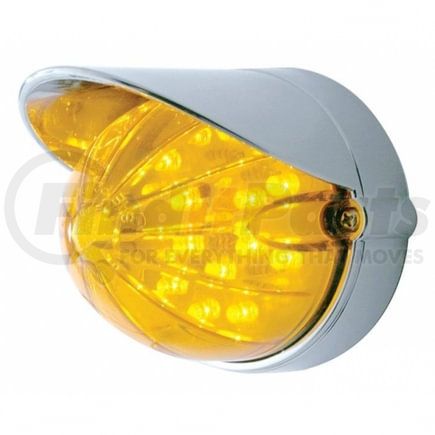 United Pacific 37450 Truck Cab Light - 19 LED Watermelon Flush Mount Kit, with Visor, Amber LED/Amber Lens