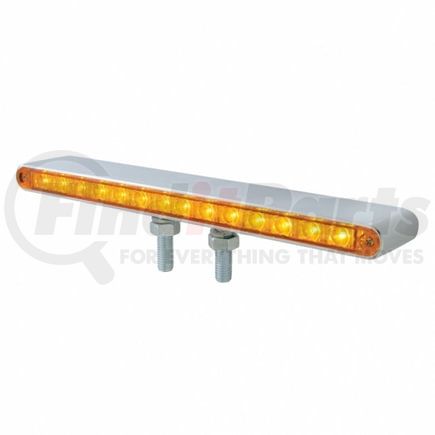 United Pacific 37470 Light Bar - Double Face, Pedestal, Stop/Turn/Tail Light, Amber LED and Lens, Chrome/Plastic Housing, 14 LED Light Bar, Double Stud Mount