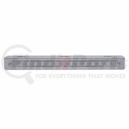 United Pacific 37521 Light Bar - Stainless Steel, Sequential, Auxiliary Light, Red LED, Clear Lens, Right to Left, 14 LED Light Bar