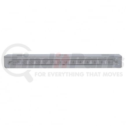 United Pacific 37516 Light Bar - Stainless Steel, Sequential, Auxiliary Light, Amber LED, Clear Lens, Left to Right, 14 LED Light Bar