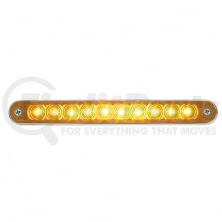 United Pacific 37637 Turn Signal Light - 10 LED 6.5" Turn Signal Light Bar, with Bezel, Amber LED/Amber Lens