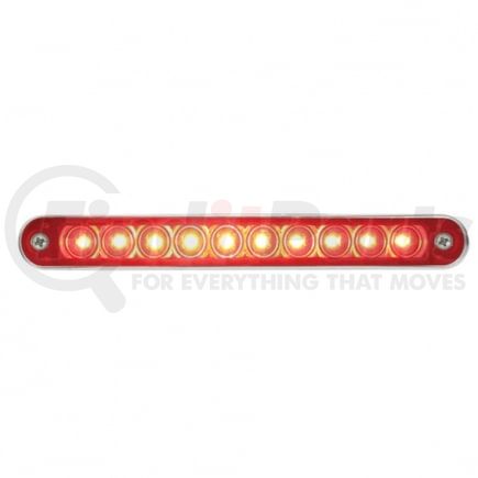 United Pacific 37638 Brake/Tail/Turn Signal Light - 10 LED 6.5", Bar, with Bezel, Red LED/Red Lens