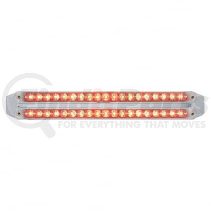 United Pacific 37681 Brake / Tail / Turn Signal Light - Dual, 19 LED, 12" Reflector Light Bars, Red LED, Clear Lens